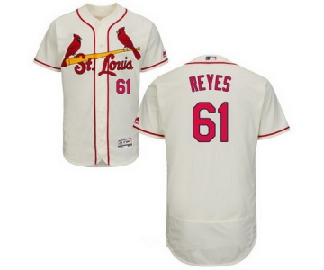 Men's St. Louis Cardinals #61 Alex Reyes Cream Stitched MLB Majestic Flex Base Jersey