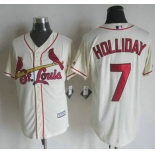 Men's St. Louis Cardinals #7 Matt Holliday Alternate Cream 2015 MLB Cool Base Jersey