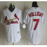 Men's St. Louis Cardinals #7 Matt Holliday Home White 2015 MLB Cool Base Jersey