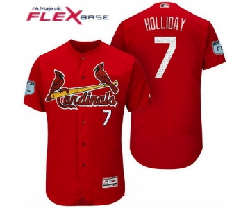 Men's St. Louis Cardinals #7 Matt Holliday Red 2017 Spring Training Stitched MLB Majestic Flex Base Jersey