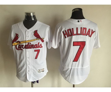 Men's St. Louis Cardinals #7 Matt Holliday White 2016 Flexbase Majestic Baseball Jersey