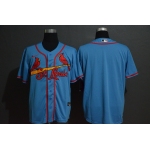 Men's St. Louis Cardinals Blank Light Blue Stitched MLB Cool Base Nike Jersey