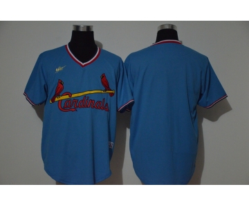 Men's St. Louis Cardinals Blank Light Blue Throwback Cooperstown Stitched MLB Cool Base Nike Jersey