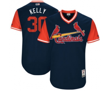 Men's St. Louis Cardinals Carson Kelly Kelly Majestic Navy 2017 Players Weekend Authentic Jersey