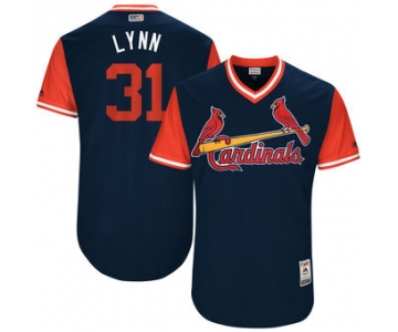 Men's St. Louis Cardinals Lance Lynn Lynn Majestic Navy 2017 Players Weekend Authentic Jersey