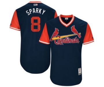 Men's St. Louis Cardinals Mike Leake Sparky Majestic Navy 2017 Players Weekend Authentic Jersey