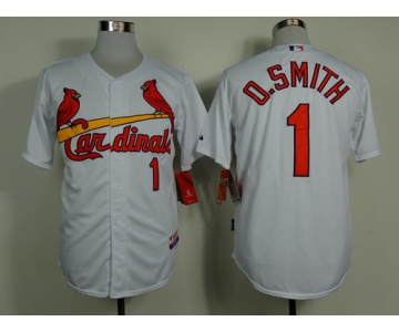 St. Louis Cardinals #1 Ozzie Smith White Cool Base Jersey