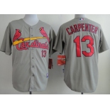 St. Louis Cardinals #13 Matt Carpenter Gray Jersey
