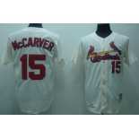 St. Louis Cardinals #15 Tim McCarver 1967 Cream Throwback Jersey