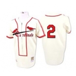 St. Louis Cardinals #2 Red Schoendienst 1946 Cream Throwback Jersey