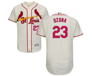 St. Louis Cardinals #23 Marcell Ozuna Cream Flexbase Authentic Collection Stitched MLB Jersey