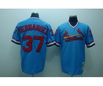 St. Louis Cardinals #37 Keith Hernandez 1979 Light Blue Throwback Jersey