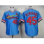 St. Louis Cardinals #45 Bob Gibson 1979 Light Blue Throwback Jersey