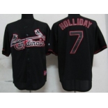 St. Louis Cardinals #7 Matt Holliday Black Fashion Jersey