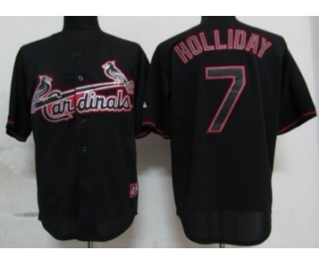 St. Louis Cardinals #7 Matt Holliday Black Fashion Jersey