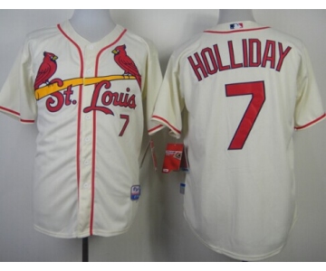 St. Louis Cardinals #7 Matt Holliday Cream Jersey