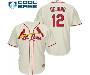 St.Louis Cardinals #12 Paul DeJong Cream New Cool Base Stitched Baseball Jersey