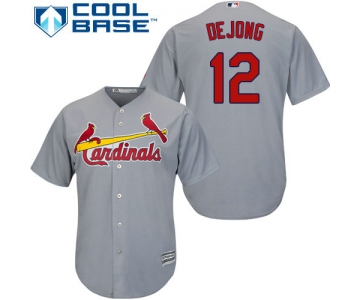 St.Louis Cardinals #12 Paul DeJong Grey New Cool Base Stitched Baseball Jersey