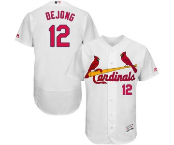 St.Louis Cardinals #12 Paul DeJong White Flexbase Authentic Collection Stitched Baseball Jersey