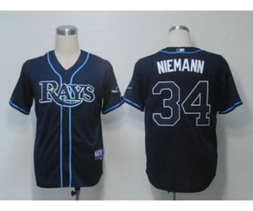 MLB Jerseys Tampa Bay Rays 34 Niemann Dark Blue Cool