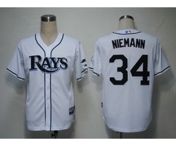 MLB Jerseys Tampa Bay Rays 34 Niemann White Cool Base