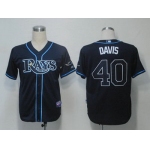 MLB Jerseys Tampa Bay Rays 40 Davis Dark Blue Cool Base