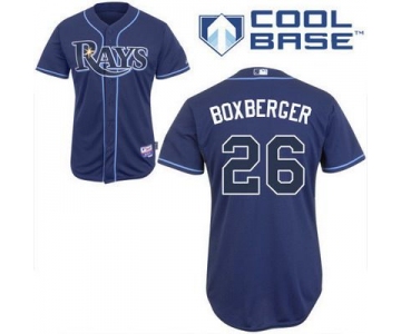 Men's Tampa Bay Rays #26 Brad Boxberger Navy Blue Jersey