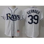Men's Tampa Bay Rays #39 Kevin Kiermaier White Home Stitched MLB Majestic Cool Base Jersey