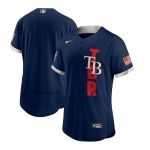 Men's Tampa Bay Rays Blank 2021 Navy All-Star Flex Base Stitched MLB Jersey