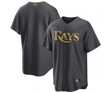 Men's Tampa Bay Rays Blank Charcoal 2022 All-Star Cool Base Stitched Baseball Jersey