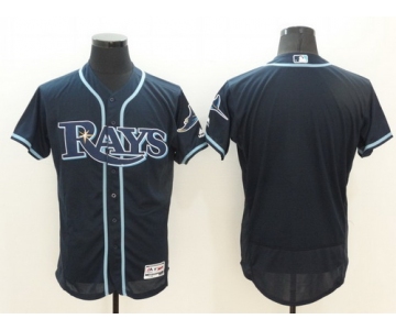 Men's Tampa Bay Rays Blank Navy Blue 2016 Flexbase Majestic Baseball Jersey