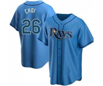 Men's Tampa Bay Rays Replica #26 Ji-Man Choi Light Blue Alternate Nike Jersey