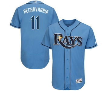 Tampa Bay Rays #11 Adeiny Hechavarria Light Blue Flexbase Authentic Collection Stitched Baseball Jersey