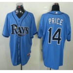 Tampa Bay Rays #14 David Price Light Blue Cool Base MLB Jersey