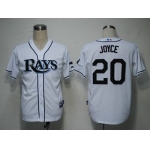 Tampa Bay Rays 20 Matt Joyce White Cool Base Jersey