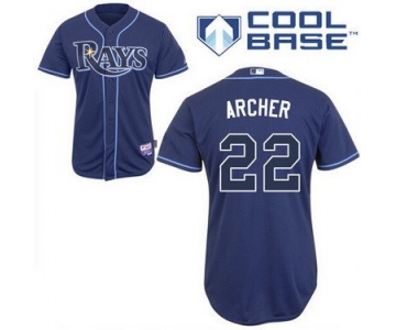 Tampa Bay Rays #22 Chris Archer Navy Blue Jersey