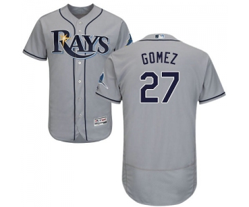 Tampa Bay Rays #27 Carlos Gomez Grey Flexbase Authentic Collection Stitched Baseball Jersey