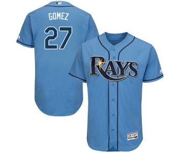 Tampa Bay Rays #27 Carlos Gomez Light Blue Flexbase Authentic Collection Stitched Baseball Jersey