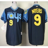 Tampa Bay Rays #9 Wil Myers 1970's Turn Back The Clock Navy Blue Jersey