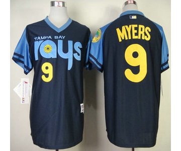 Tampa Bay Rays #9 Wil Myers 1970's Turn Back The Clock Navy Blue Jersey