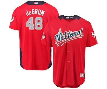 Men's National League #48 Jacob deGrom Majestic Red 2018 MLB All-Star Game Home Run Derby Player Jersey