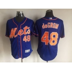 Men's New York Mets #48 Jacob deGrom Blue Cool Base Baseball Jersey