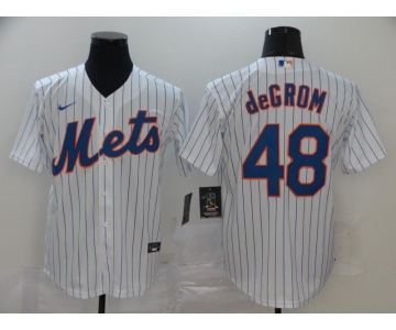 Men's New York Mets #48 Jacob deGrom White Stitched MLB Cool Base Nike Jersey