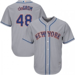 Mets #48 Jacob DeGrom Grey Cool Base Stitched Youth Baseball Jersey