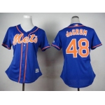 Women's New York Mets #48 Jacob DeGrom Blue Jersey