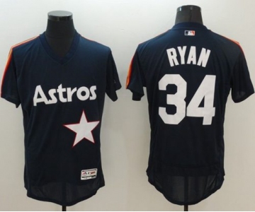 Astros #34 Nolan Ryan Navy Blue Flexbase Authentic Collection Cooperstown Stitched MLB Jersey
