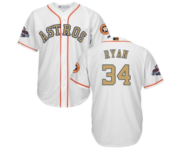 Men's Houston Astros #34 Nolan Ryan Gonzalez White 2018 Gold Program Cool Base Stitched MLB Jersey