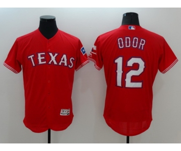 Men's Texas Rangers #12 Rougned Odor Red 2016 Flexbase Majestic Baseball Jersey