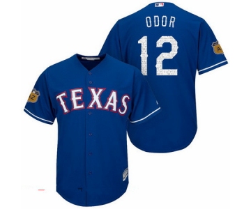 Men's Texas Rangers #12 Rougned Odor Royal Blue 2017 Spring Training Stitched MLB Majestic Cool Base Jersey