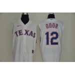 Men's Texas Rangers #12 Rougned Odor White 2020 Cool and Refreshing Sleeveless Fan Stitched MLB Nike Jersey